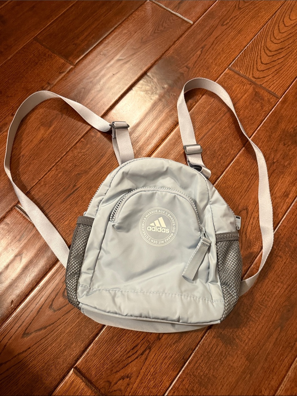 adidas Light blue Mini Backpack with Mesh Sides